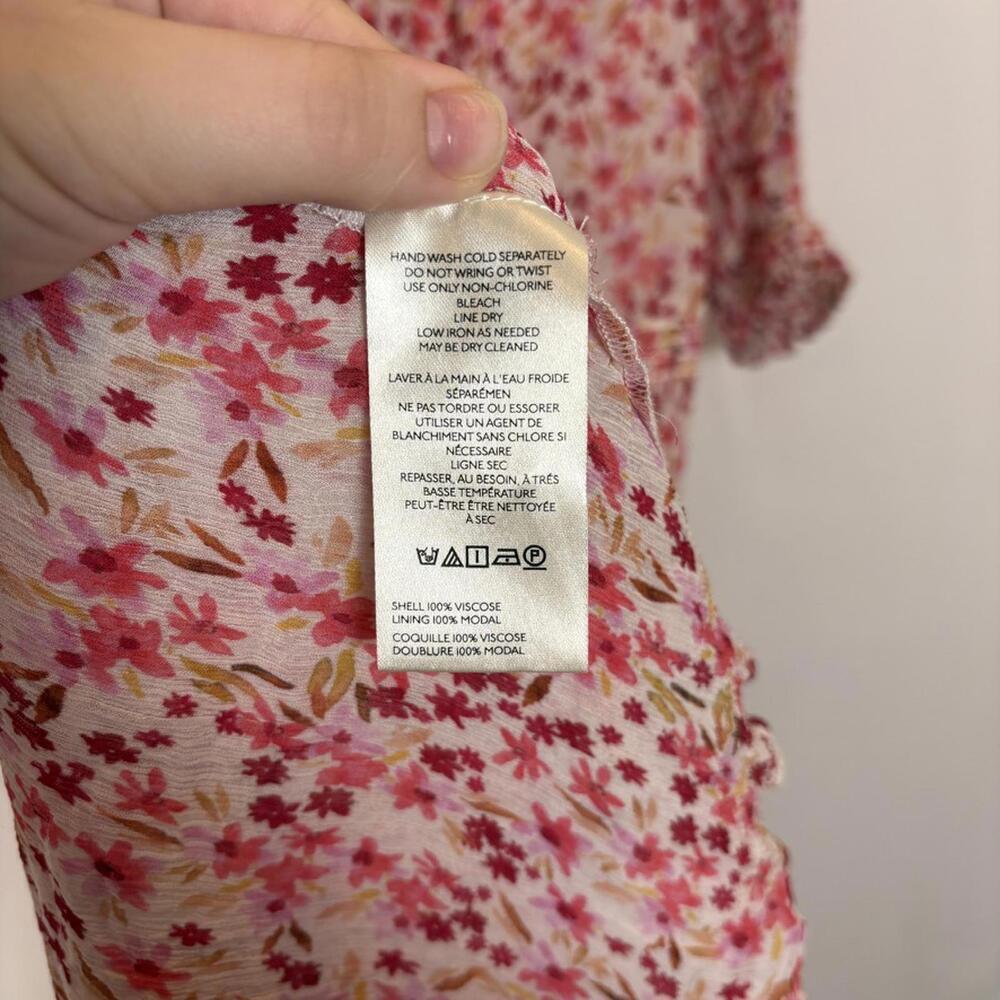 NWOT Anthropologie Maxi Dress Women Red FloralThe Marais Printed Chiffon Size: M - Picture 8 of 8